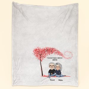 Happy Together - Personalized Blanket - Birthday Anniversary Gift For Husband, Wife, Girlfriend, Boyfriend Big Size