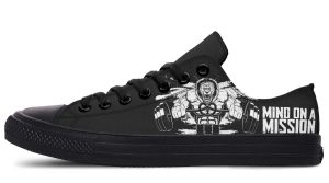 Lion Deadlift Black Lowtop Sneakers - Strength & Style